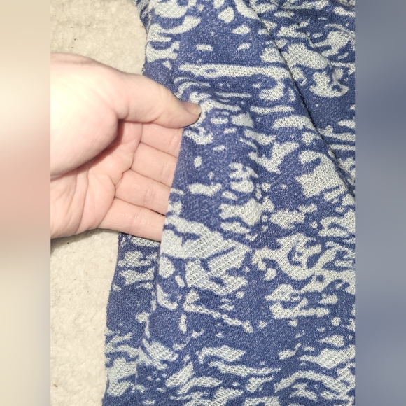 Neon Buddha Blue Patterned Dress Sustainable Eco Friendly Size Medium Bow - Picture 3 of 8